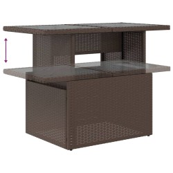 Salon de jardin avec coussins 6 pcs marron résine tressée 508733508733