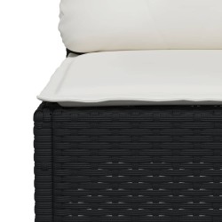 Salon de jardin 7 pcs avec coussins noir résine tressée 508736508736