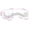 Salon de jardin avec coussins 7 pcs beige résine tressée 508754508754