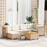 Salon de jardin avec coussins 7 pcs beige résine tressée 508757508757