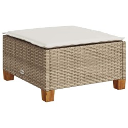 Salon de jardin avec coussins 7 pcs beige résine tressée 508757508757