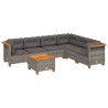 Salon de jardin avec coussins 7 pcs gris résine tressée 508759508759