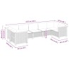 Salon de jardin avec coussins 7 pcs beige résine tressée 508762508762