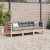 Salon de jardin 3 pcs et coussins bois massif sapin de douglas 508803508803