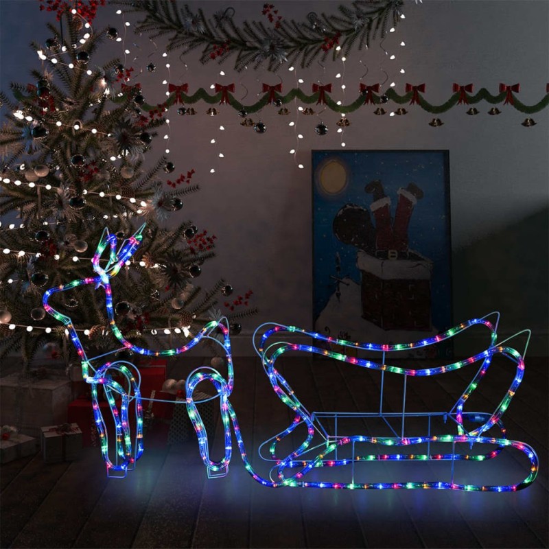 Décoration de Noël d'extérieur Renne et traîneau 252 LED 508804508804