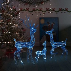 Famille de rennes de décoration Acrylique 300 LED bleu 508808508808