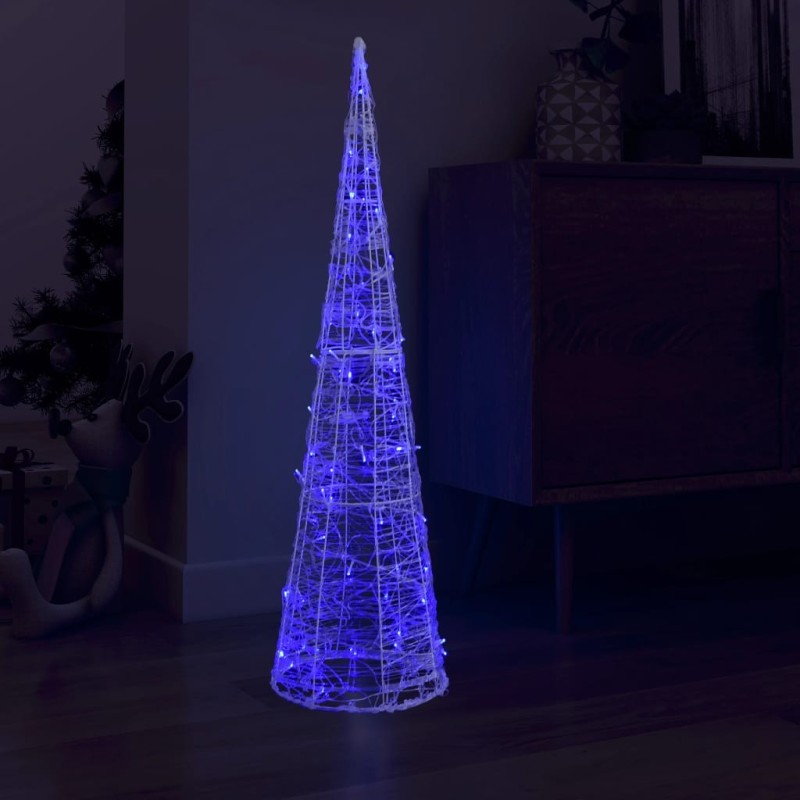 Cône lumineux décoratif pyramide à LED Acrylique Bleu 120 cm 508813508813