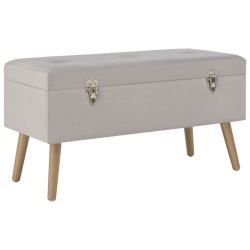 Banc avec compartiment de rangement 80 cm Gris Velours 508820508820