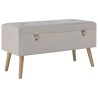 Banc avec compartiment de rangement 80 cm Gris Velours 508820508820