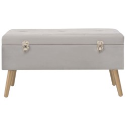 Banc avec compartiment de rangement 80 cm Gris Velours 508820508820