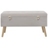 Banc avec compartiment de rangement 80 cm Gris Velours 508820508820