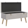Banc avec compartiment de rangement 80 cm Gris Velours 508820508820