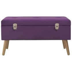 Banc avec compartiment de rangement 80 cm Violet Velours 508821508821