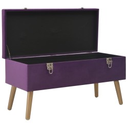 Banc avec compartiment de rangement 80 cm Violet Velours 508821508821