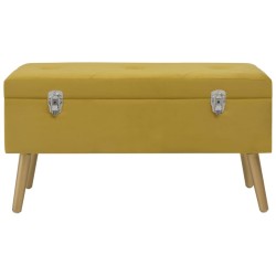 Banc avec compartiment de rangement 80cm Jaune moutarde Velours 508822508822