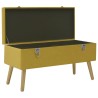 Banc avec compartiment de rangement 80cm Jaune moutarde Velours 508822508822