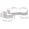 Salon de jardin avec coussins 5 pcs beige résine tressée 508845508845