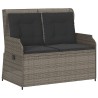 Salon de jardin 3 pcs avec coussins Gris Résine tressée 508849508849