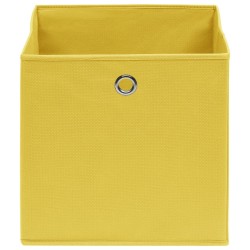 Boîtes de rangement 10 pcs Tissu intissé 28x28x28 cm Jaune 508951508951