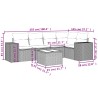 Salon de jardin avec coussins 6 pcs marron résine tressée 508962508962