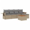Salon de jardin avec coussins 6pcs mélange beige résine tressée 508971508971