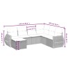 Salon de jardin avec coussins 7pcs mélange beige résine tressée 508993508993