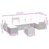 Salon de jardin 8 pcs avec coussins noir résine tressée 509000509000