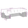 Salon de jardin avec coussins 7 pcs gris clair résine tressée 509090509090