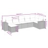 Salon de jardin avec coussins 7pcs mélange beige résine tressée 509091509091