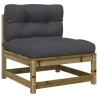 Salon de jardin 6 pcs avec coussins bois de pin imprégné 509094509094