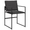 Ensemble à manger de jardin avec coussins 9 pcs noir textilène 509111509111