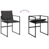 Ensemble à manger de jardin avec coussins 9 pcs noir textilène 509111509111