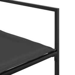 Ensemble à manger de jardin avec coussins 9 pcs noir textilène 509111509111
