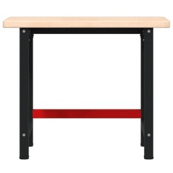 Établi 100x60x83 cm bois de chêne massif rectangulaire 509137509137