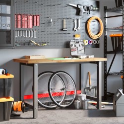 Établi 140x60x83 cm bois massif d'acacia rectangulaire 509138509138