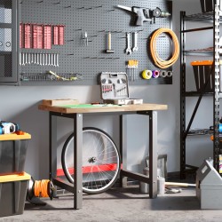 Établi 100x60x83 cm bois massif d'acacia rectangulaire 509142509142