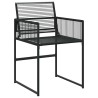 Ensemble à manger de jardin 7 pcs Noir Résine tressée 509147509147