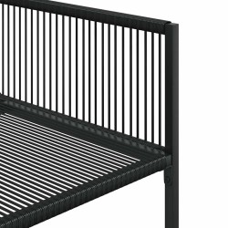 Ensemble à manger de jardin 7 pcs Noir Résine tressée 509147509147