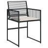 Ensemble à manger de jardin 9pcs coussins noir résine tressée 509148509148