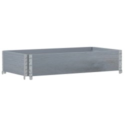 Jardinière gris 100x50 cm bois massif de pin 509149509149