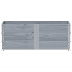 Colliers de palette 3 pcs gris 150x50 cm bois de pin solide 509150509150