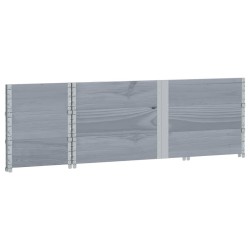 Colliers de palette 3 pcs gris 150x50 cm bois de pin solide 509150509150