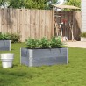 Jardinière gris 100x50 cm bois massif de pin 509153509153