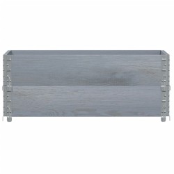 Jardinière gris 100x50 cm bois massif de pin 509153509153