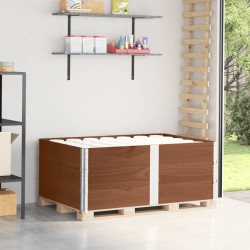 Colliers de palette 3 pcs marron 150x100 cm bois de pin solide 509154509154