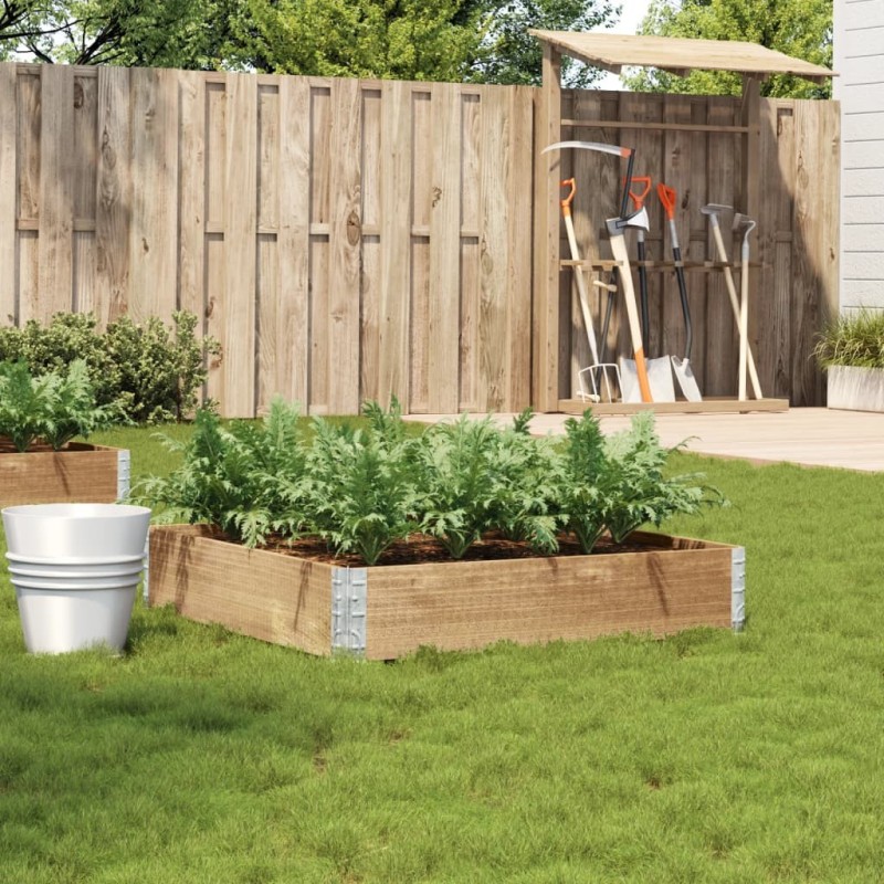 Jardinière 100x100 cm bois de pin massif 509155509155