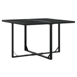 Ensemble à manger de jardin 5 pcs Noir Résine tressée 509161509161