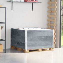 Colliers de palette 3 pcs gris 100x100 cm bois de pin solide 509165509165