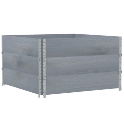 Colliers de palette 3 pcs gris 100x100 cm bois de pin solide 509165509165