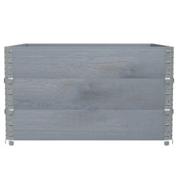 Colliers de palette 3 pcs gris 100x100 cm bois de pin solide 509165509165